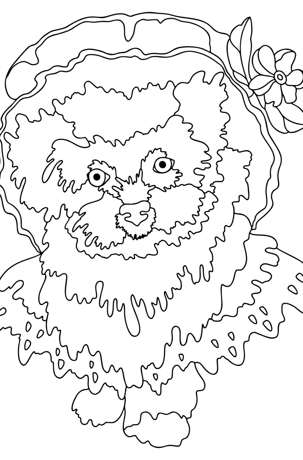 Lapdog in Cap Free Style Coloring