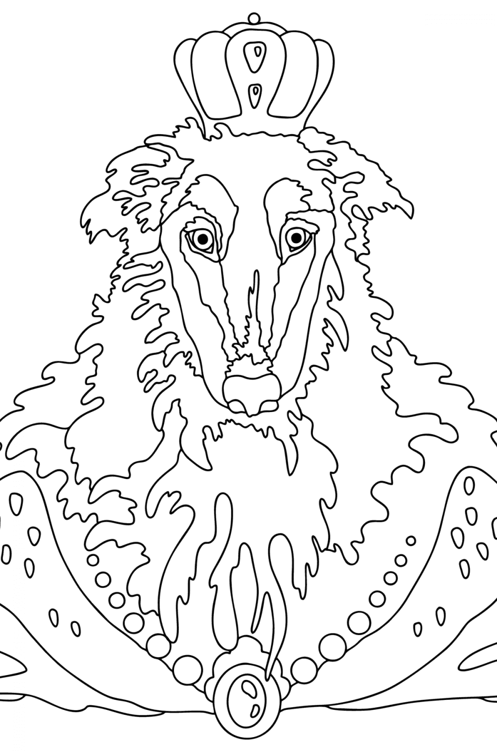 Dogs Coloring pages for Adults - Download, Print, and Color Online