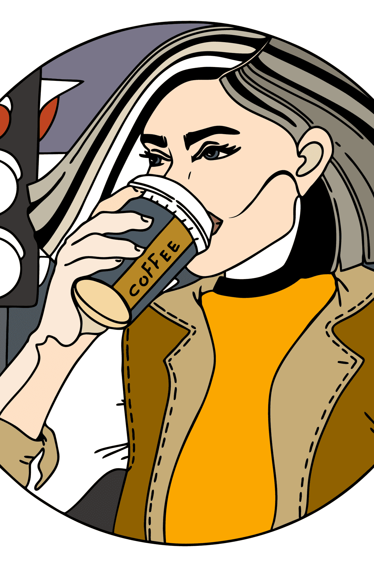 Morning Coffee In The Garden Coloring Page Online morning-coffee-in-the-garden-coloring-page-online