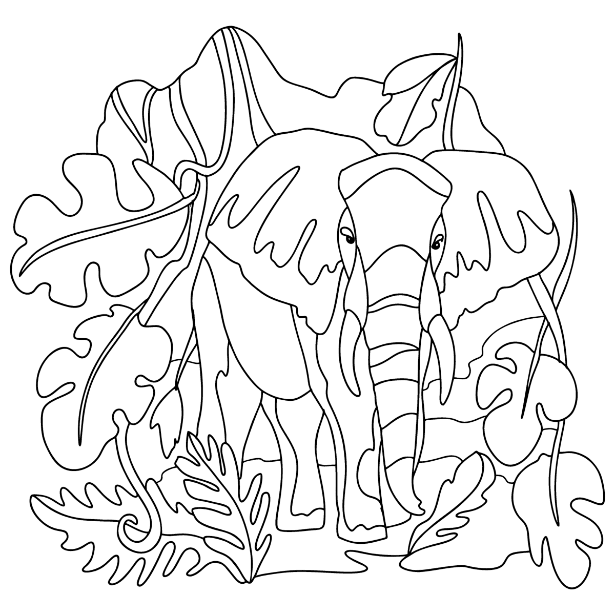 coloring pages jungle theme