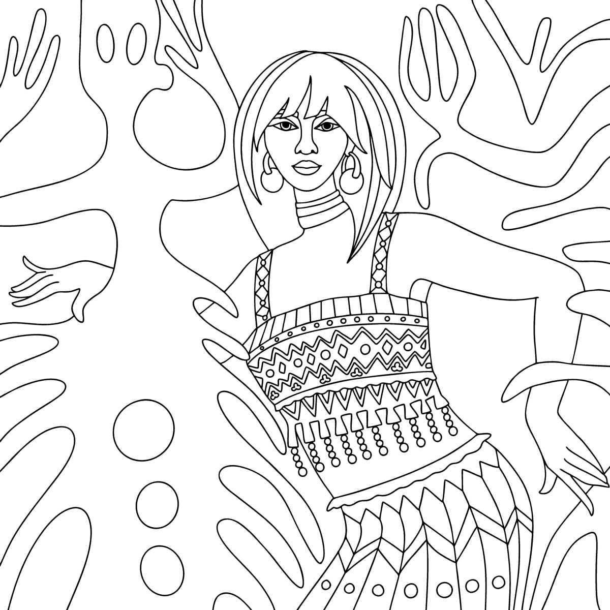 Fashion and trends coloring pages for Adults - Online or Printable