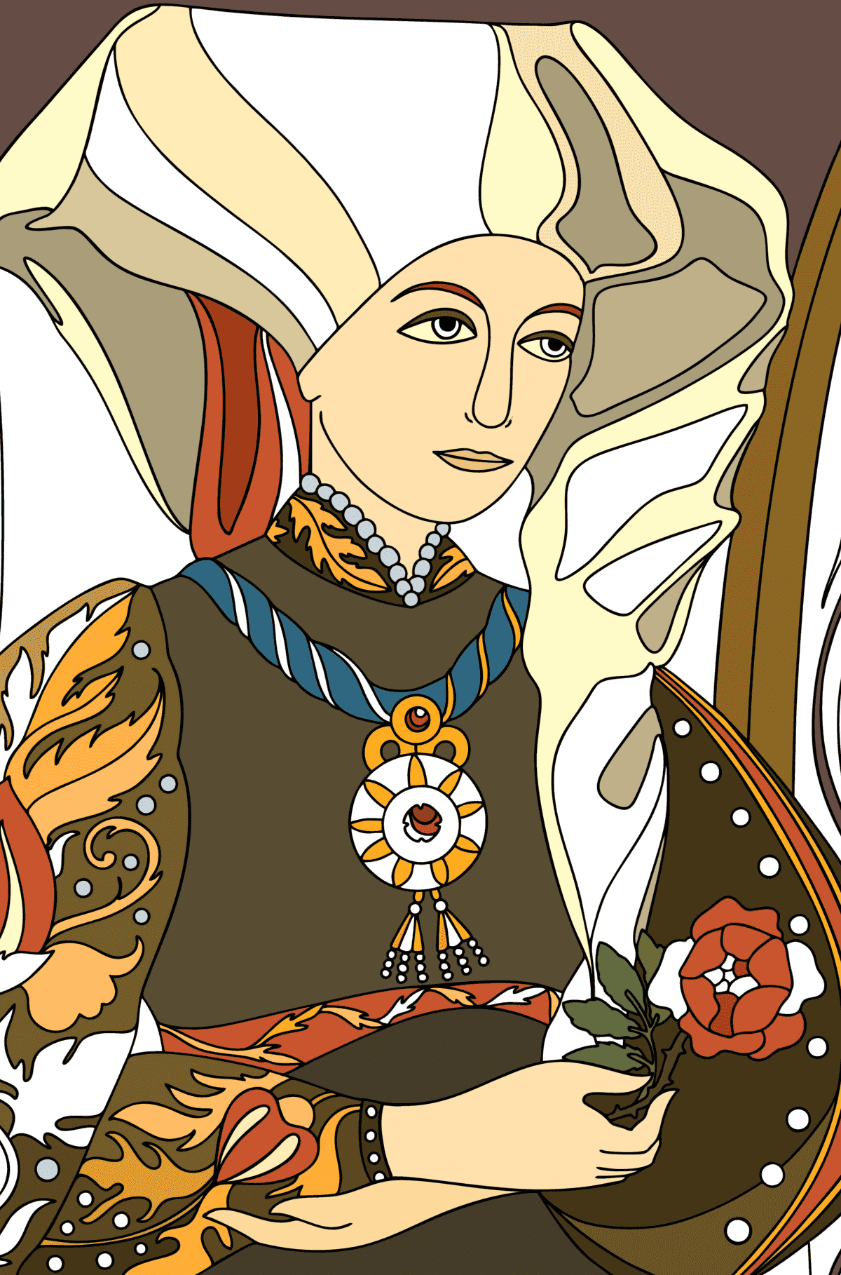 Coloriage Mode du Moyen Âge - Coloriages pour adultes