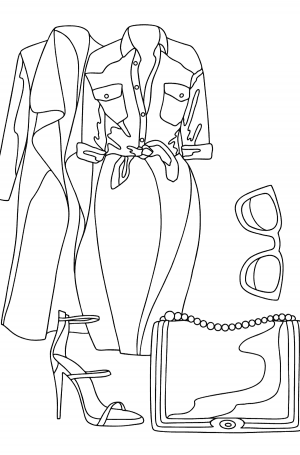 Fashion & Style coloring pages for Adults - Online or Printable