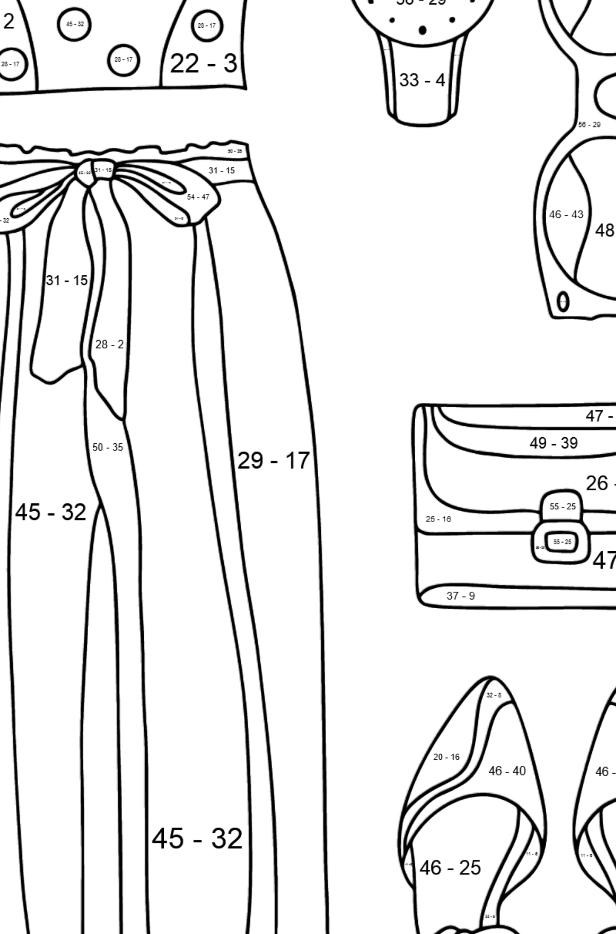 Groovy Pants Fashion Printable Coloring Page Clothing - Etsy