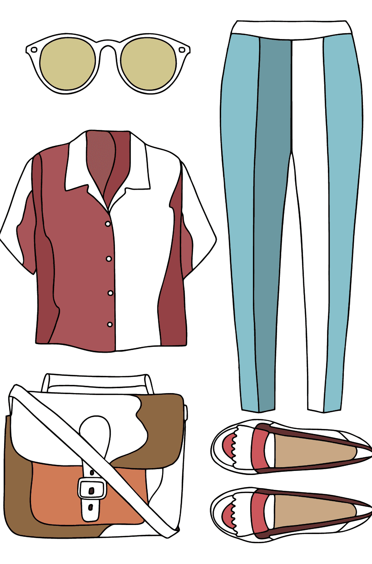 Розмальовка Яскравий жіночний образ - Розмальовки для дорослих