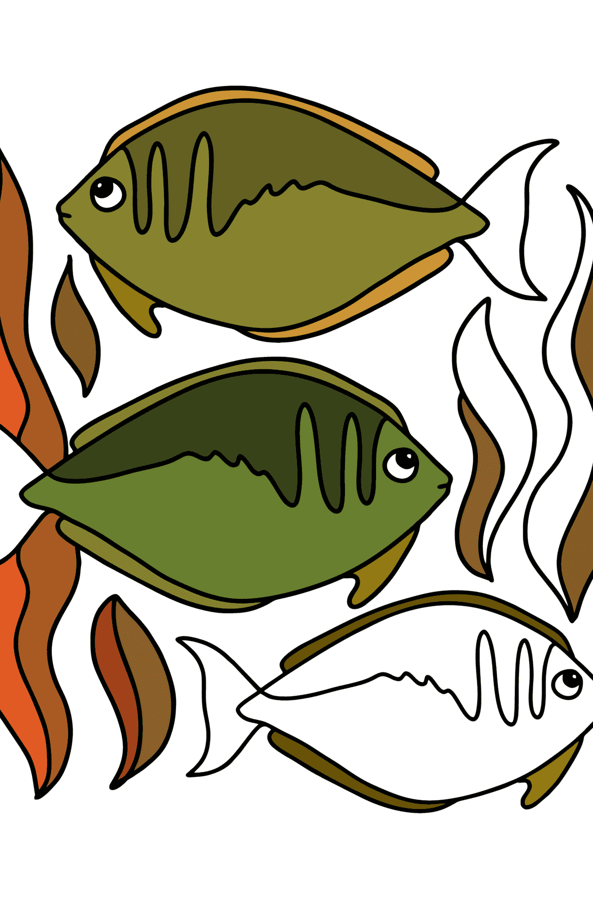 Dibujo de Pez rinoceronte liso para colorear - Dibujos para Colorear para Adultos
