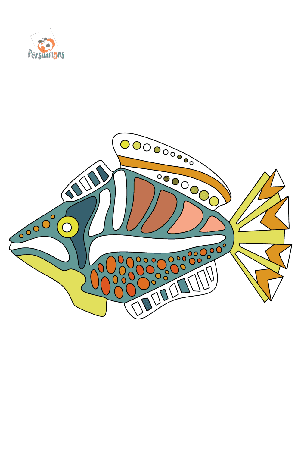 Turquoise Salmon Fish Coloring Pages For Adults Online