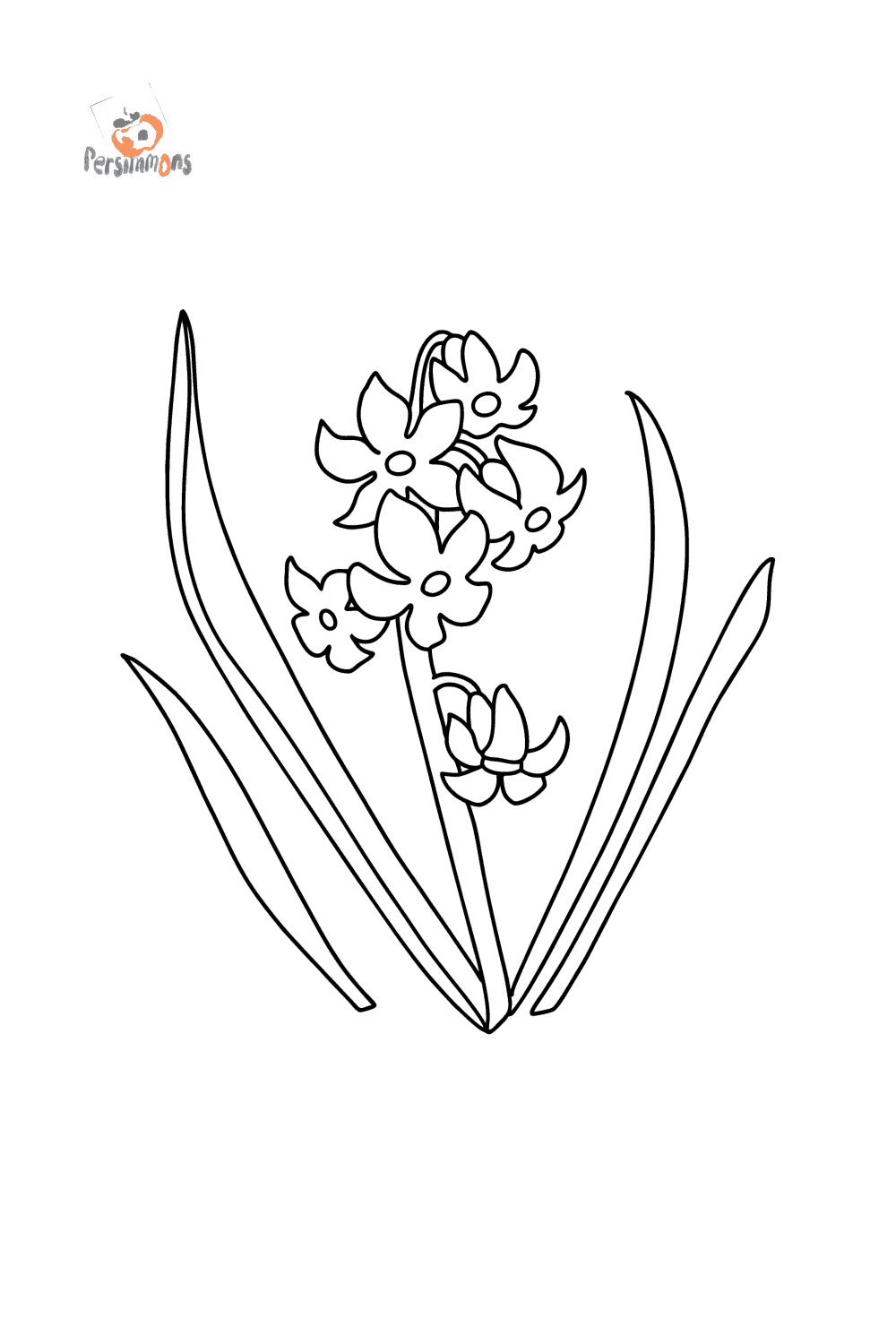 Blue Hyacinths - Flowers Coloring Pages for Adults Online