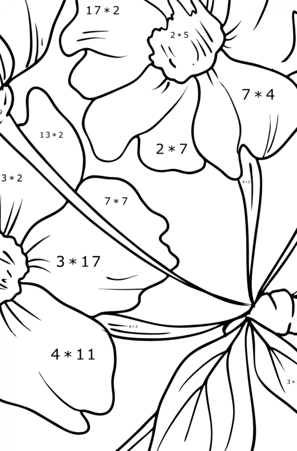 Delicate Sakura - Flowers Coloring Pages for Adults Online