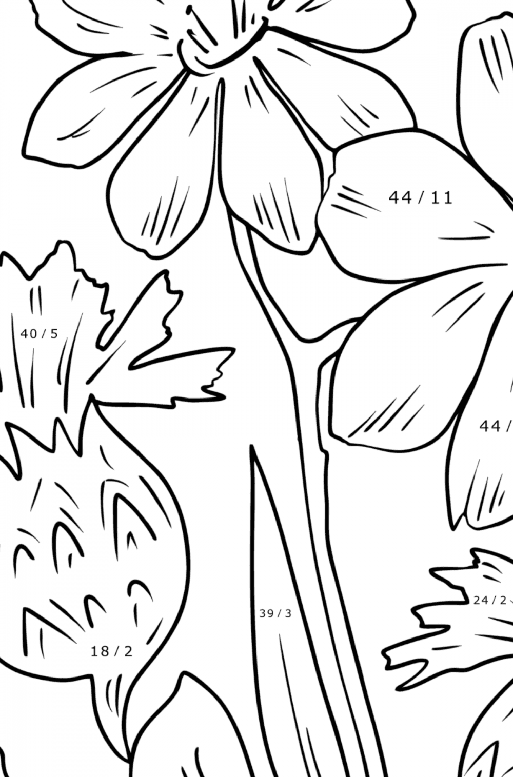 Forest flowers - Flowers Coloring Pages for Adults Online