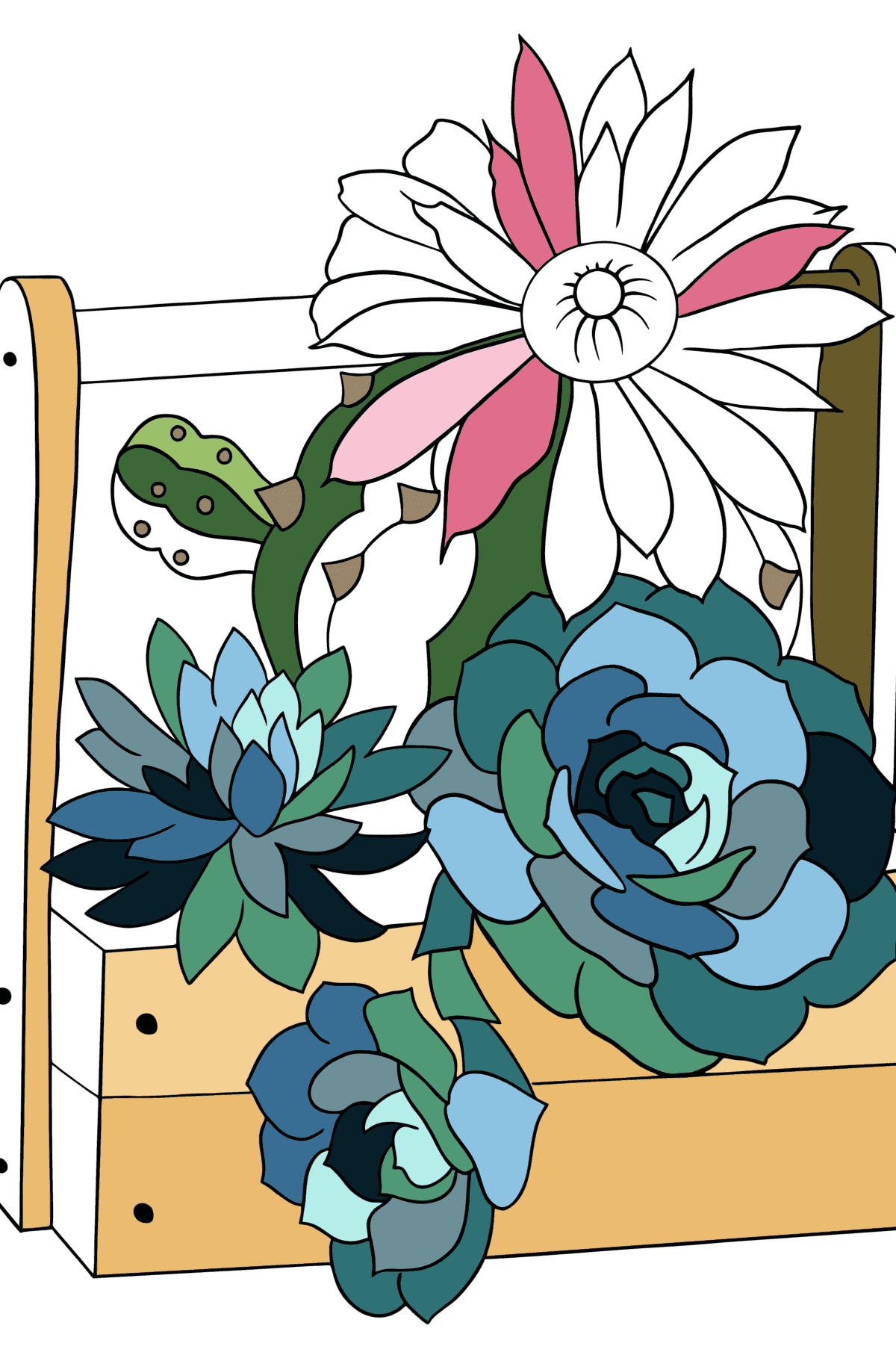 Tegninger til fargelegging Blomster for voksne
