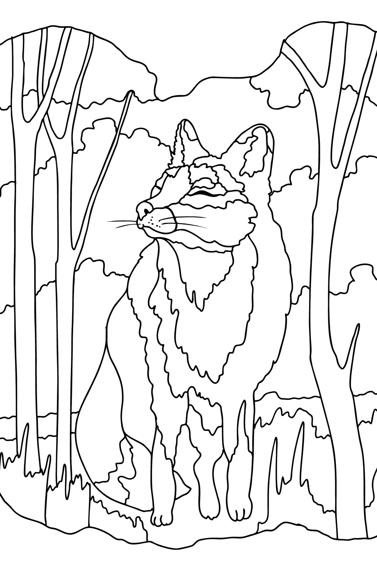 Радостная лисица Раскраска картина по номерам на холсте CX4021
