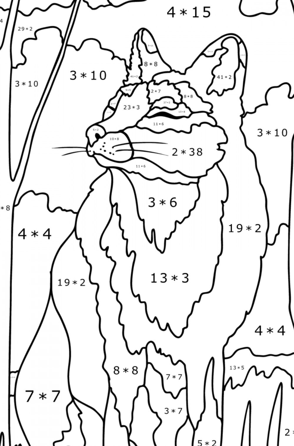 Kind fox - Foxes coloring pages for Adults online and printable