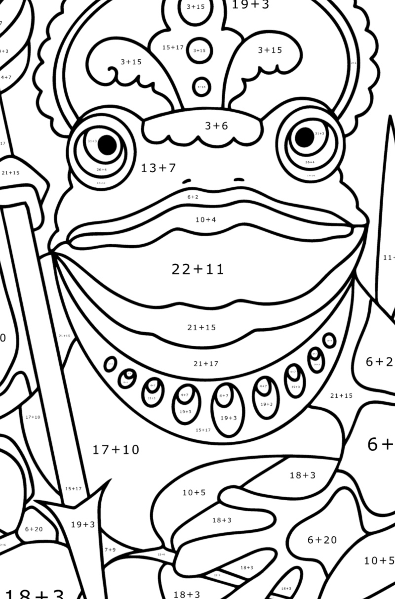 Fairy frog - Frogs coloring pages for Adults online and printable