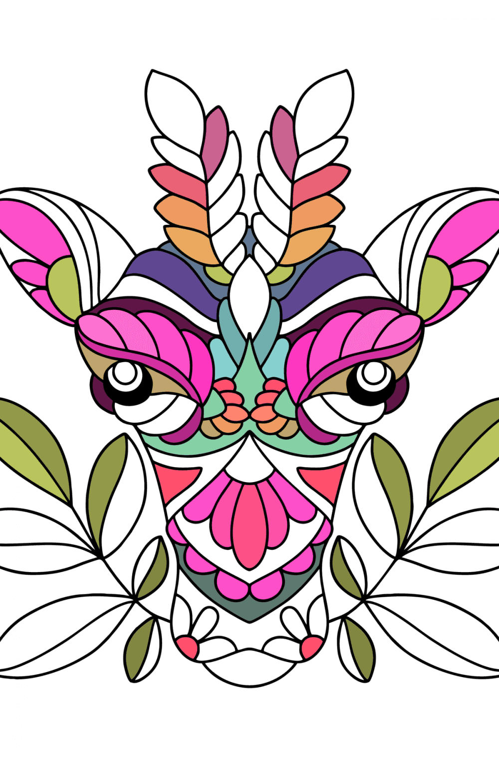 kind-giraffe-giraffes-coloring-pages-for-adults-online