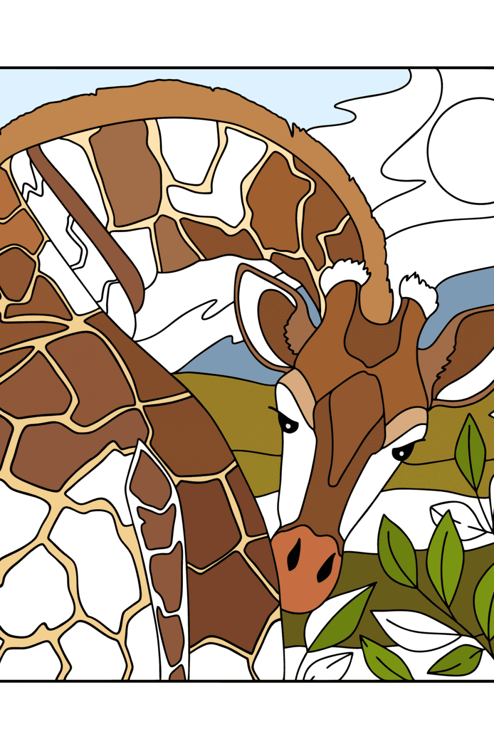 giraffe-in-savannah-giraffes-coloring-pages-for-adults-online