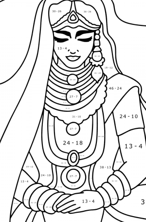 Orientalische Schönheit - Malvorlagen Frauen & Mädchen für Erwachsene