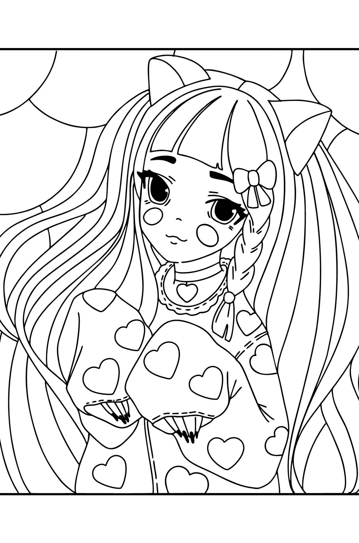 Girl Cartoon Doodle Kawaii Anime Coloring Page Cute Chibi Manga Comic  Drawing PNG Images | EPS Free Download - Pikbest