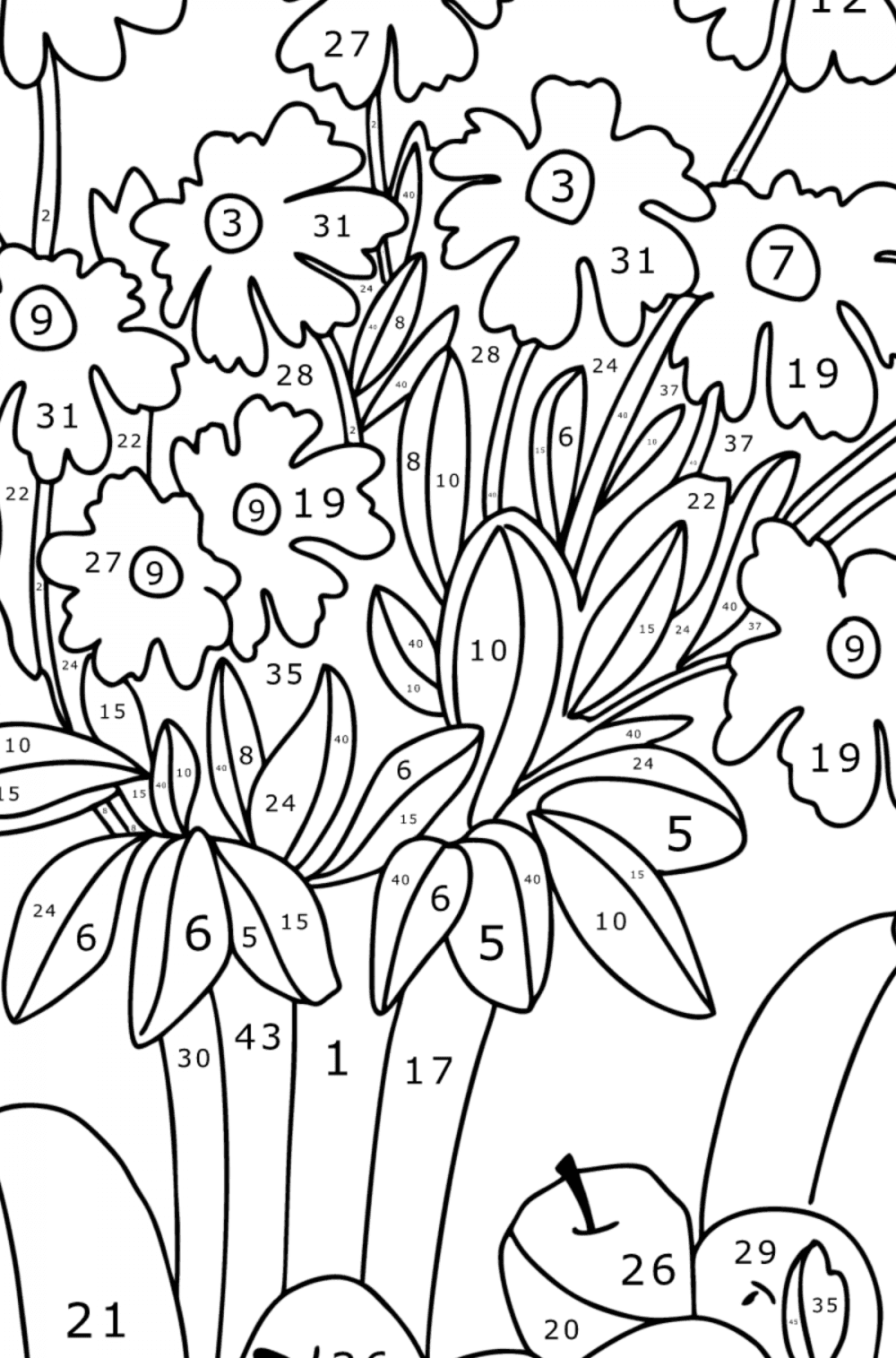 Autumn Bouquet - Halloween Coloring Pages For Adults