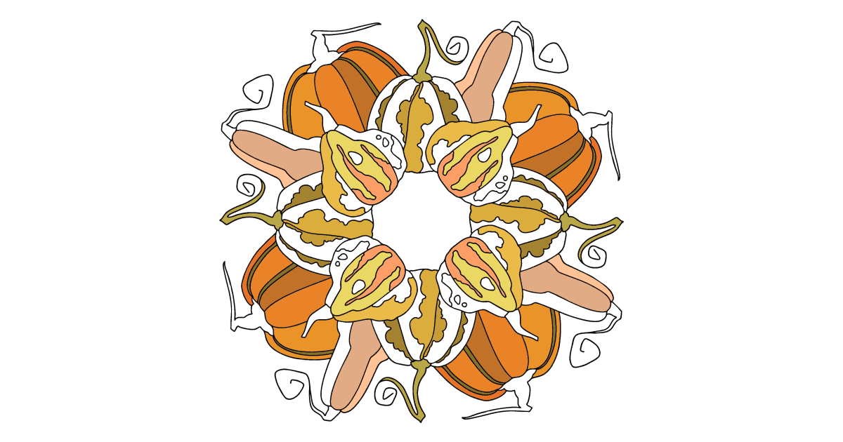 Pumpkin pictures to colour coloring page | Coloring-for-Adults.com