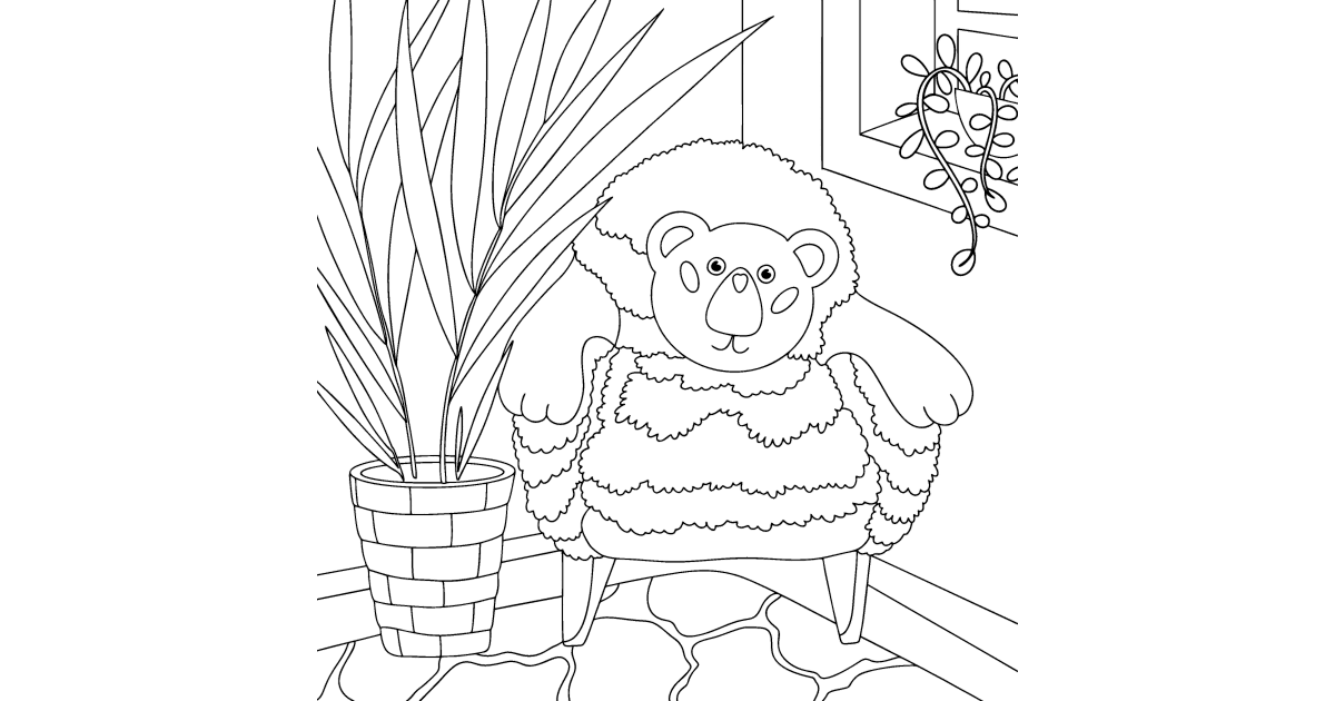 Armchair coloring page online