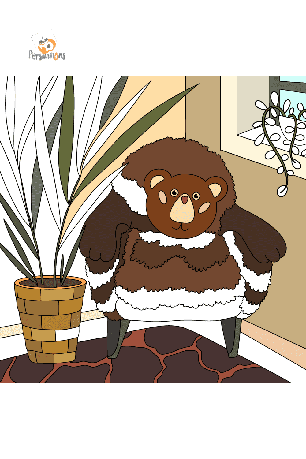 Armchair coloring page online