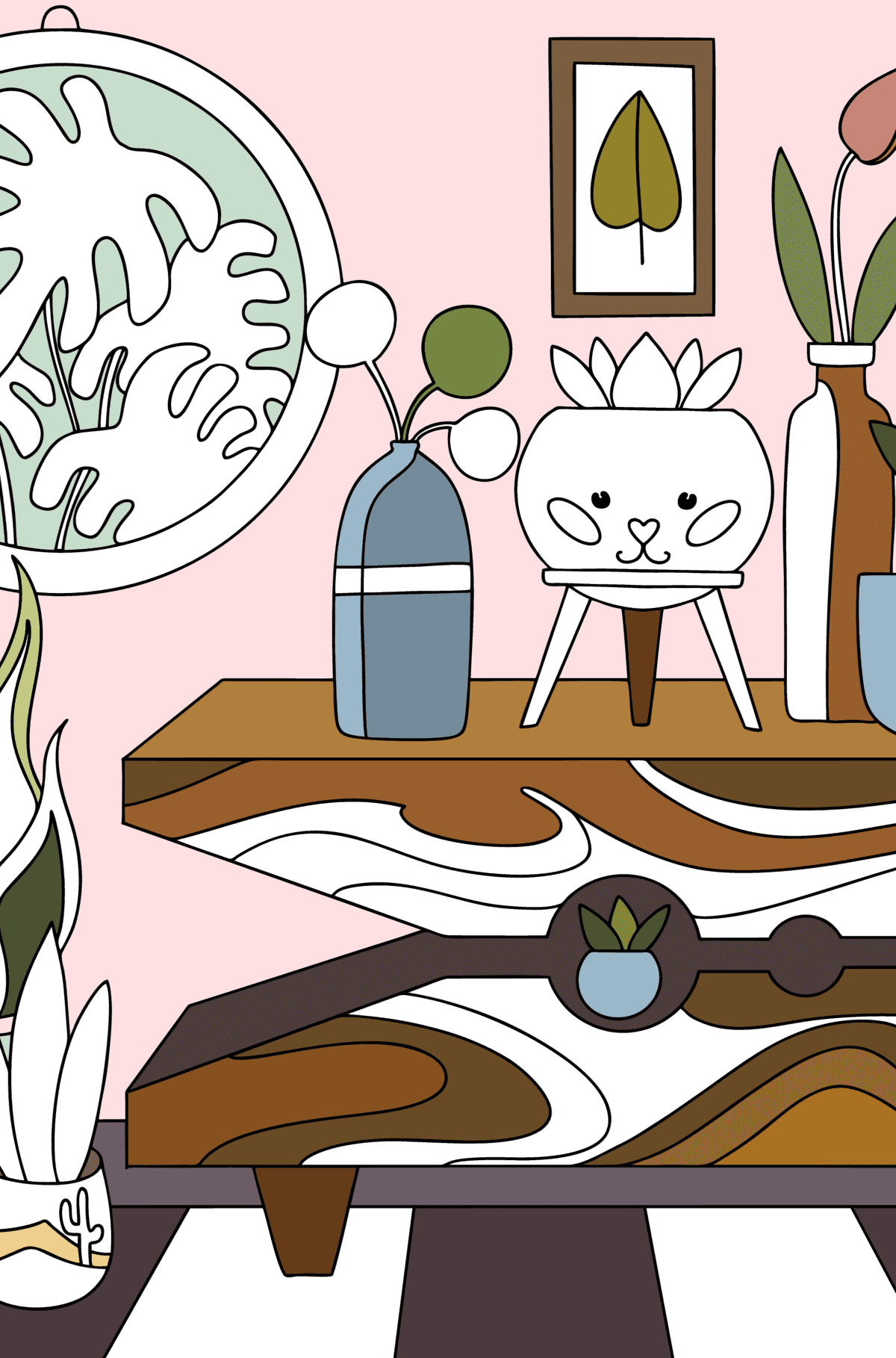 Dresser coloring page - Coloring Pages for Adults