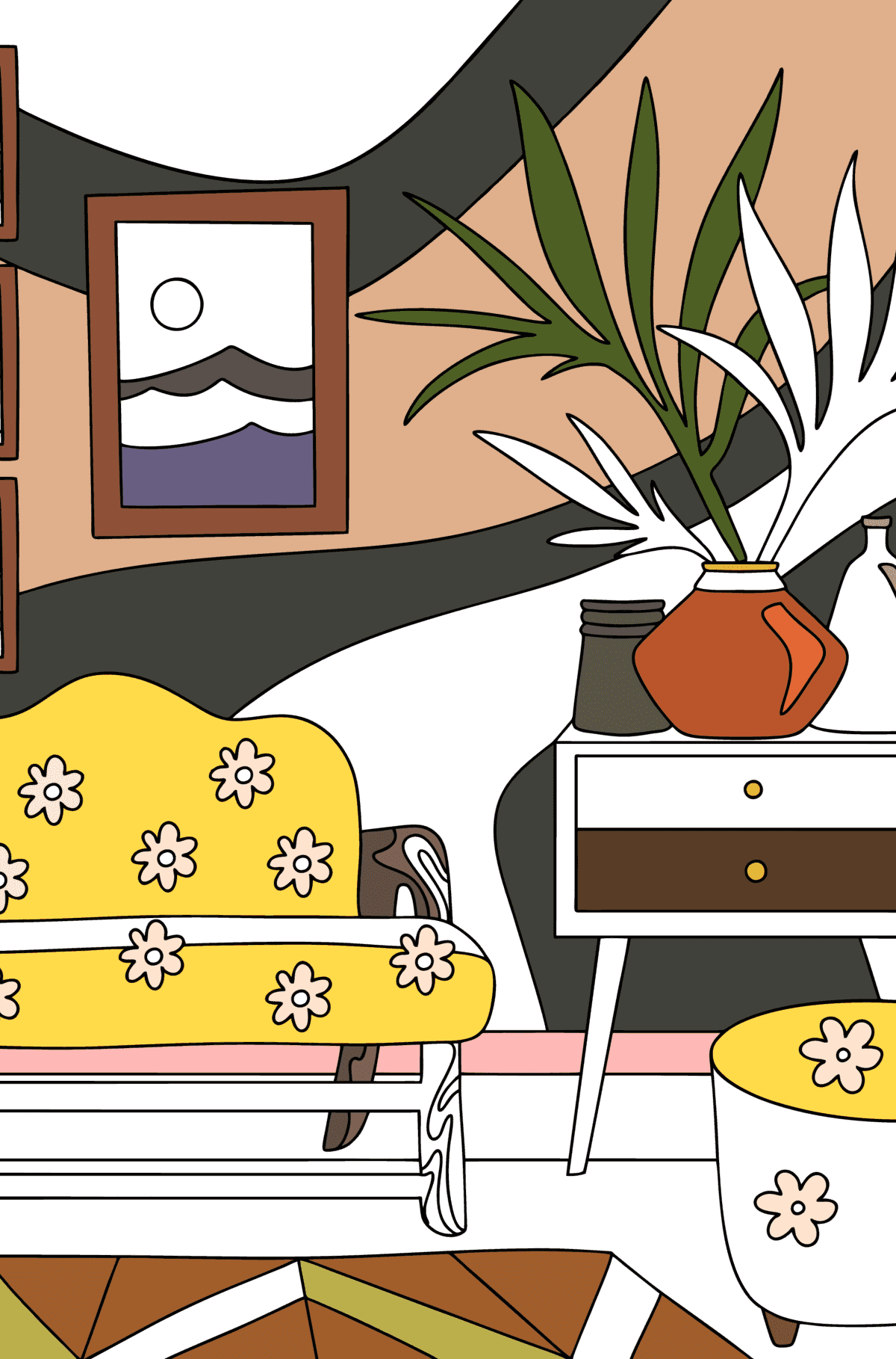 Launge zone coloring page - Coloring Pages for Adults