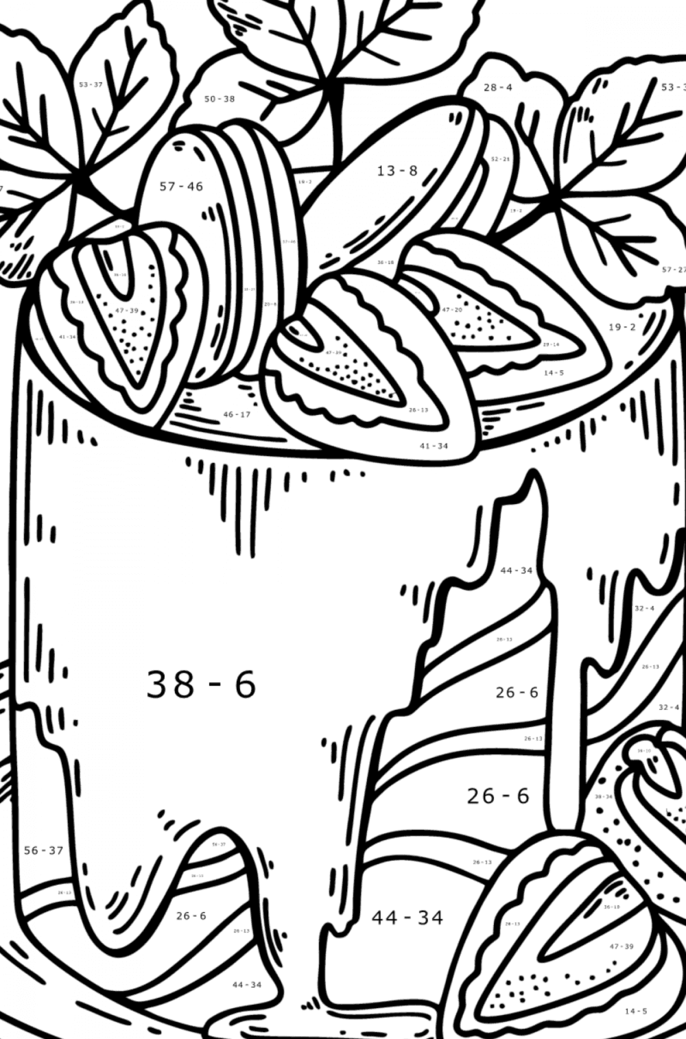 Ice cream cake - Ice cream coloring pages for Adults online