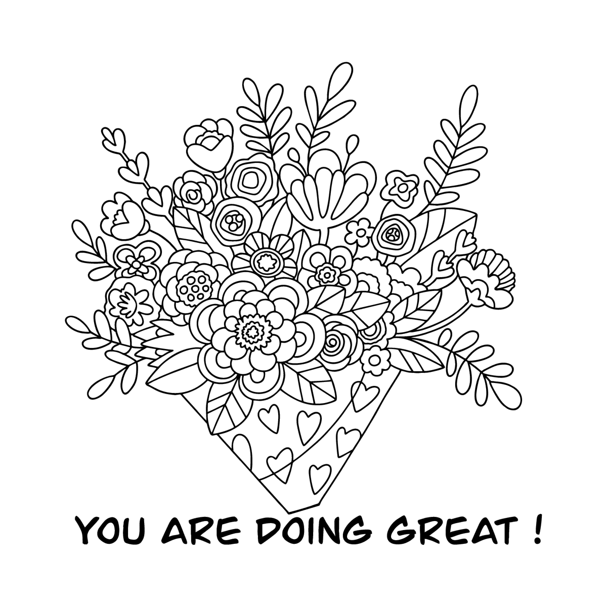 You Are Doing Great Coloring Page Coloring for Adults addison-rae-the-needle-drop