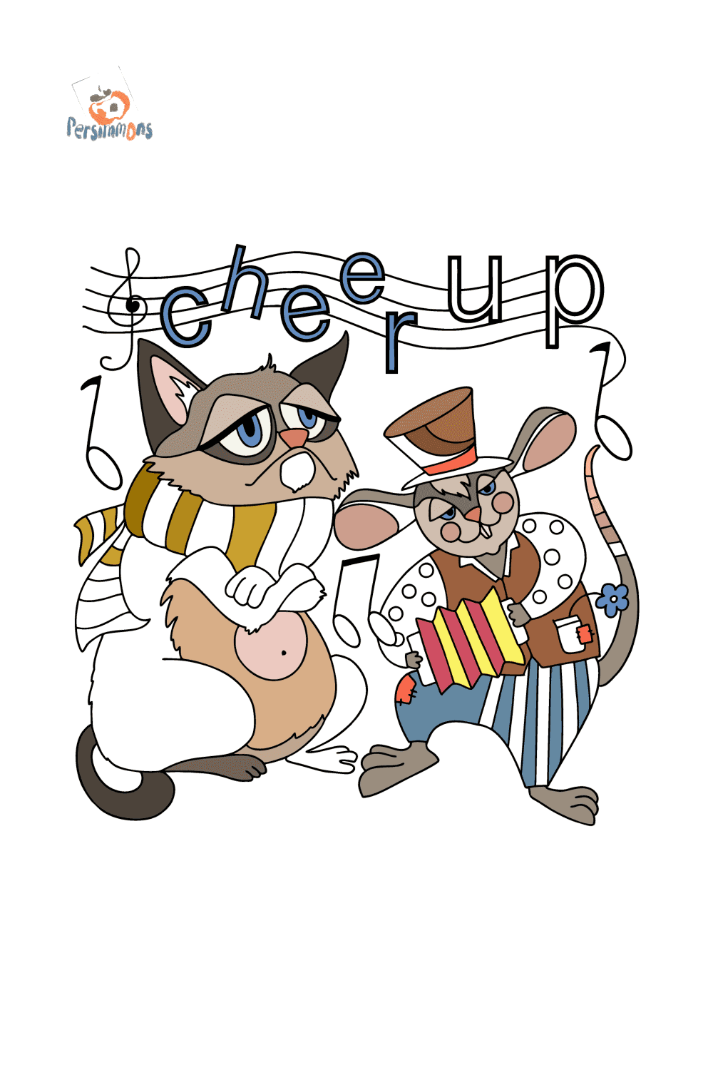 Cheer up coloring page online