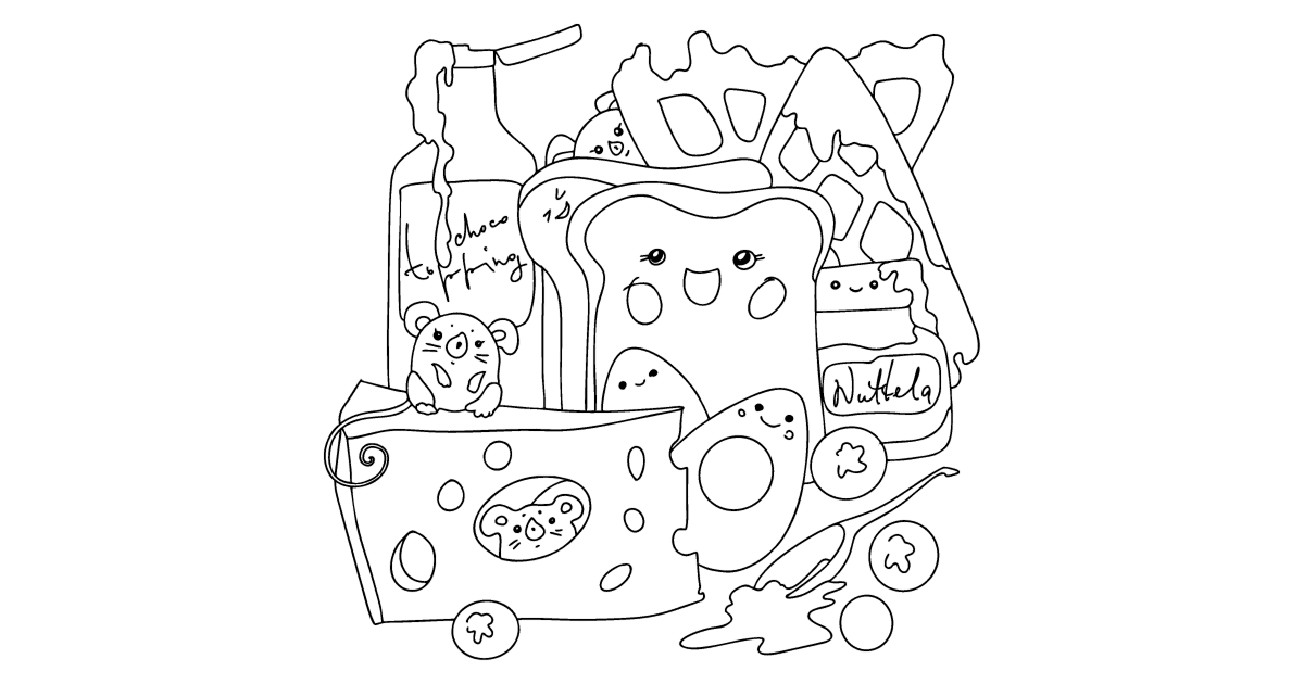 have breakfast for coloring pages