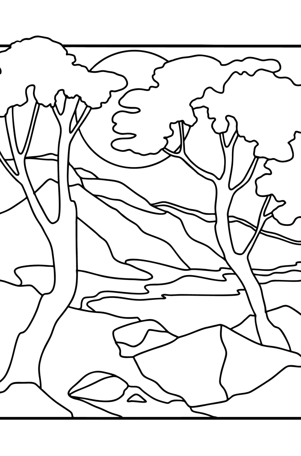 Coast - Landscapes coloring pages for Adults online and printable