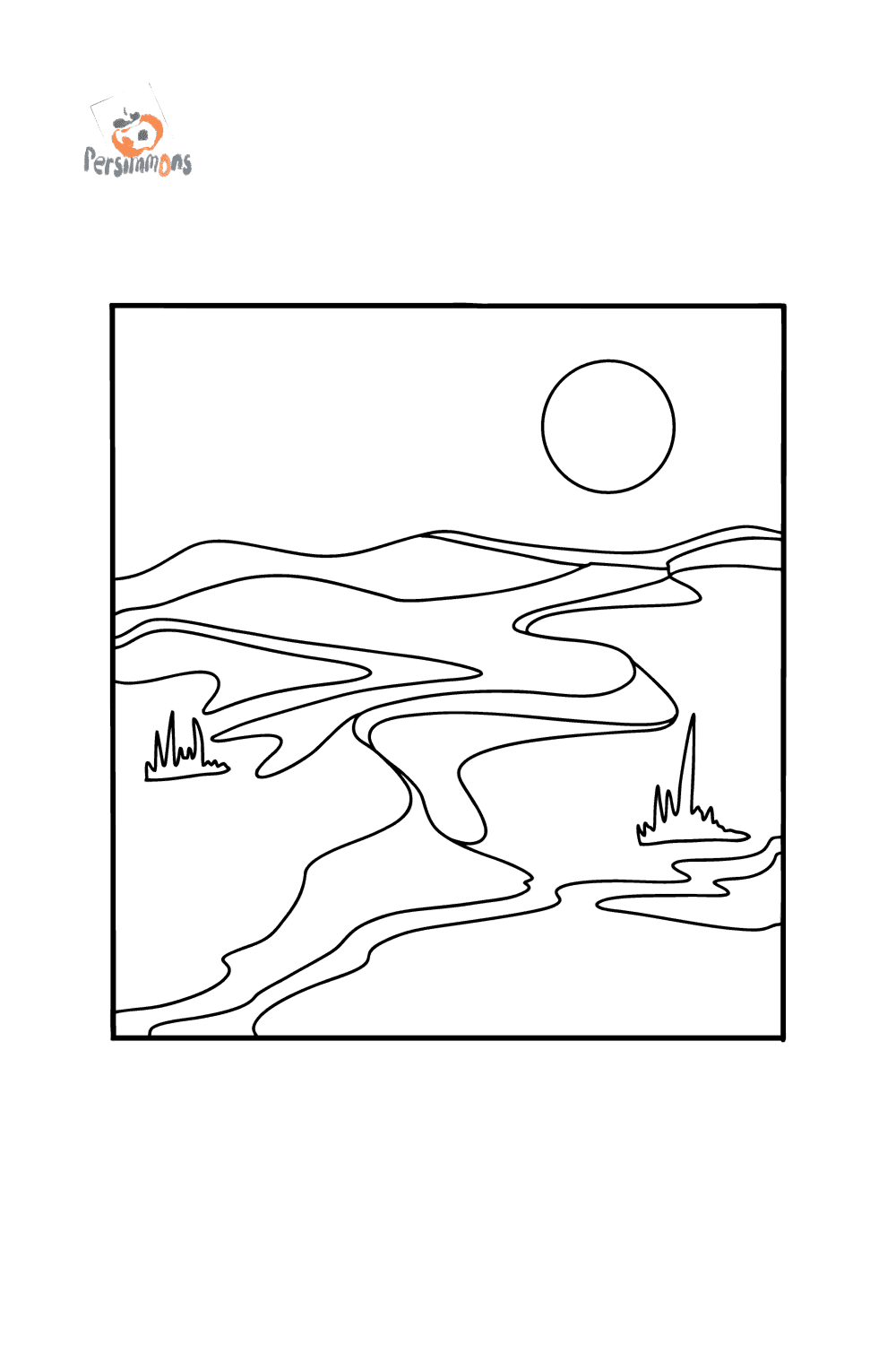 sand dune coloring page