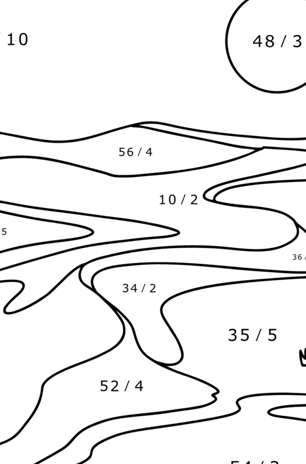 Desert - Landscapes coloring pages for Adults online and printable