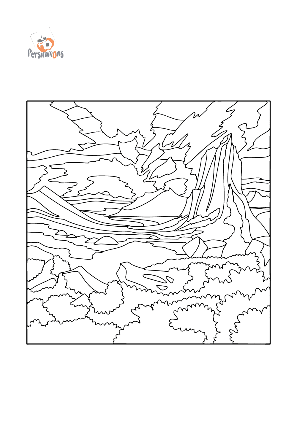 Segla Rock Norway - Landscapes coloring pages for Adults