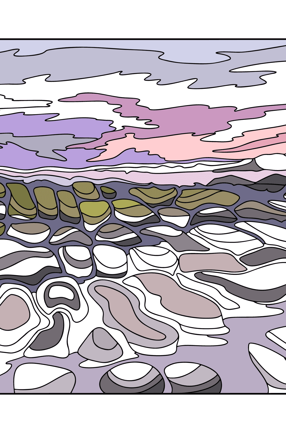 Dibujo Paisaje Taiwán para colorear - Dibujos para Colorear para Adultos