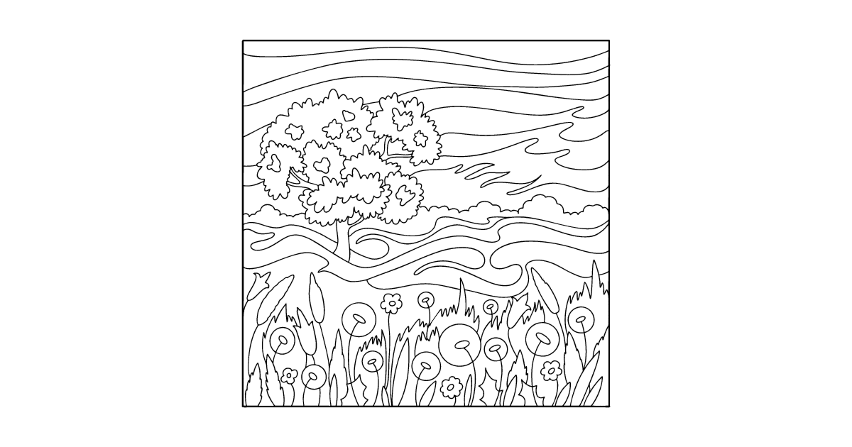 Yorkshire England Landscape - coloring pages for Adults