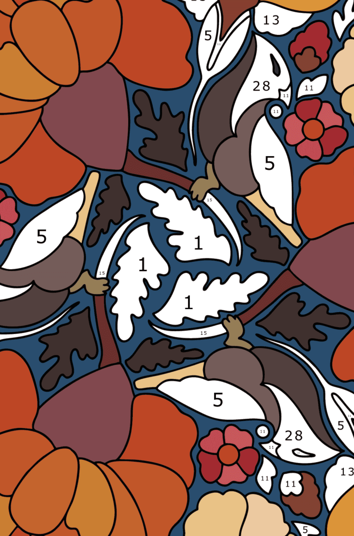 Kifestő Madár Mandala - számokkal játszani felnőtteknek