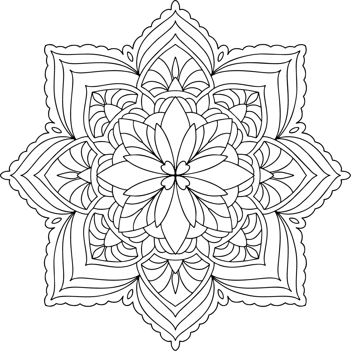 Mandala harmony coloring page coloring for adults