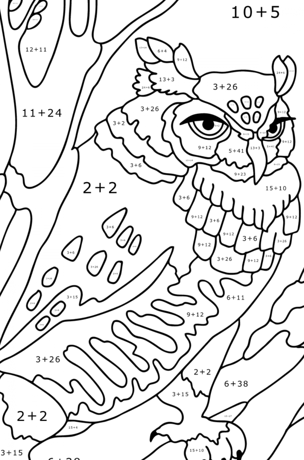 Eagle Owl - Owls coloring pages for Adults online and printable