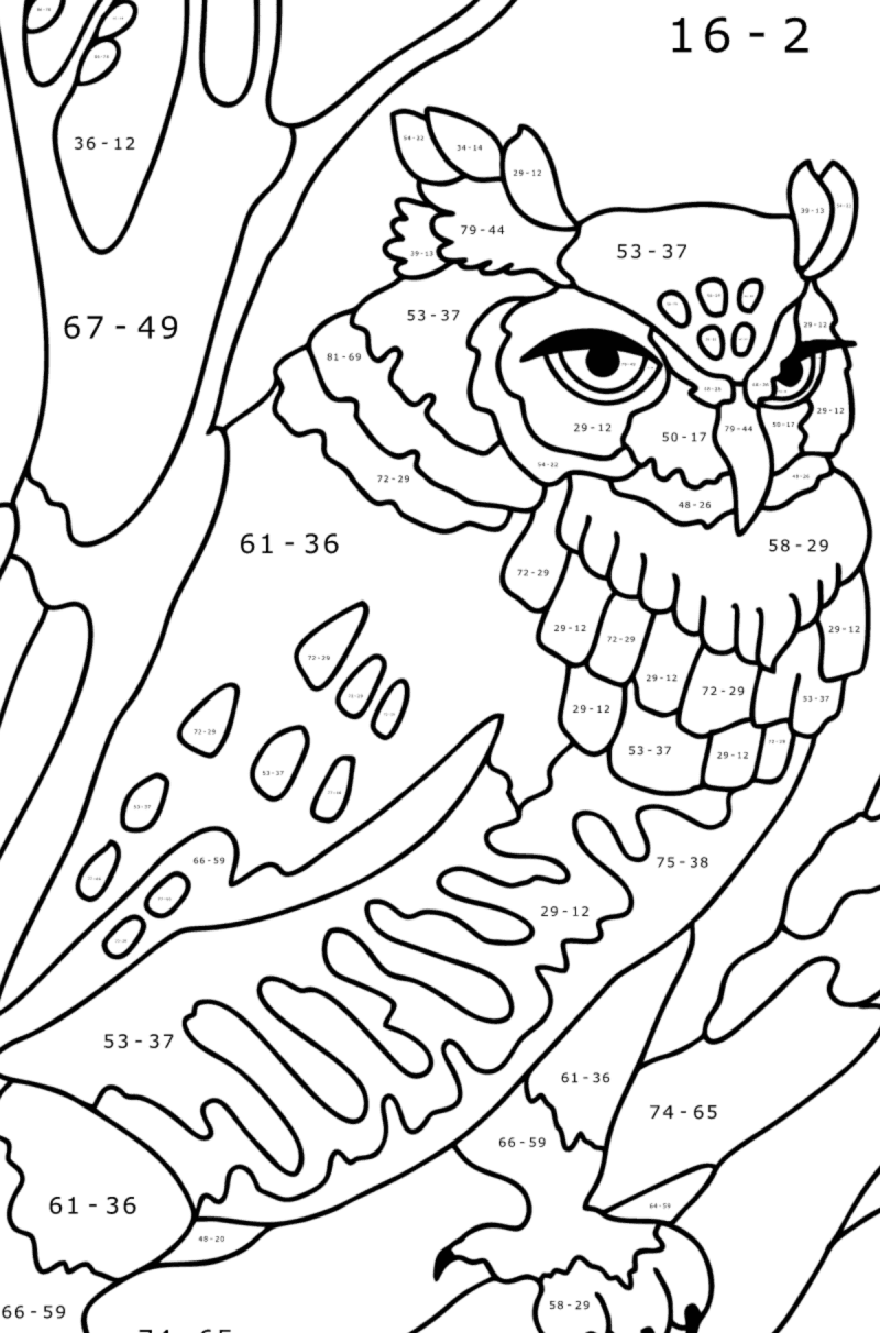 Eagle Owl - Owls coloring pages for Adults online and printable