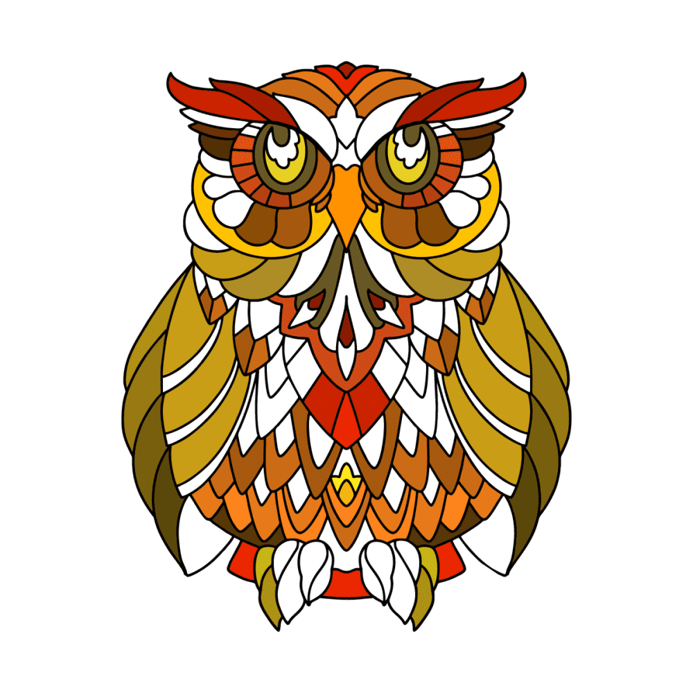 Owls coloring pages for Adults - Online or Printable