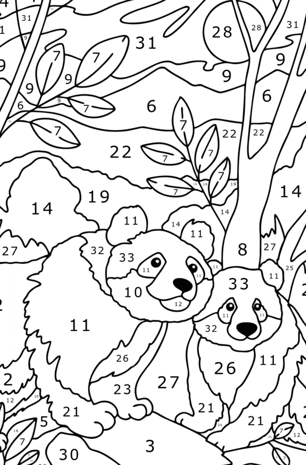 Cute pandas pandas coloring pages for adults online and printable