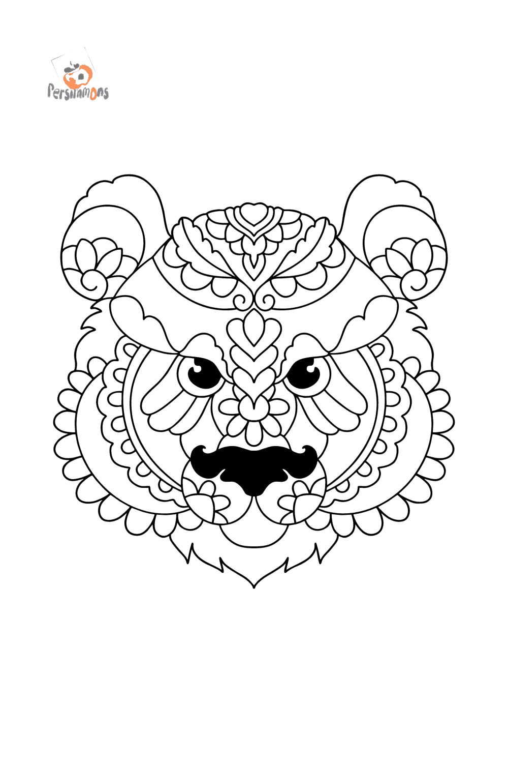 Pandas coloring pages for Adults - Online or Printable