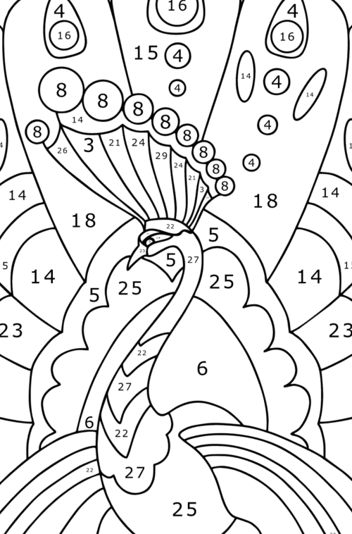 Peacock - Peacocks Coloring pages for Adults online