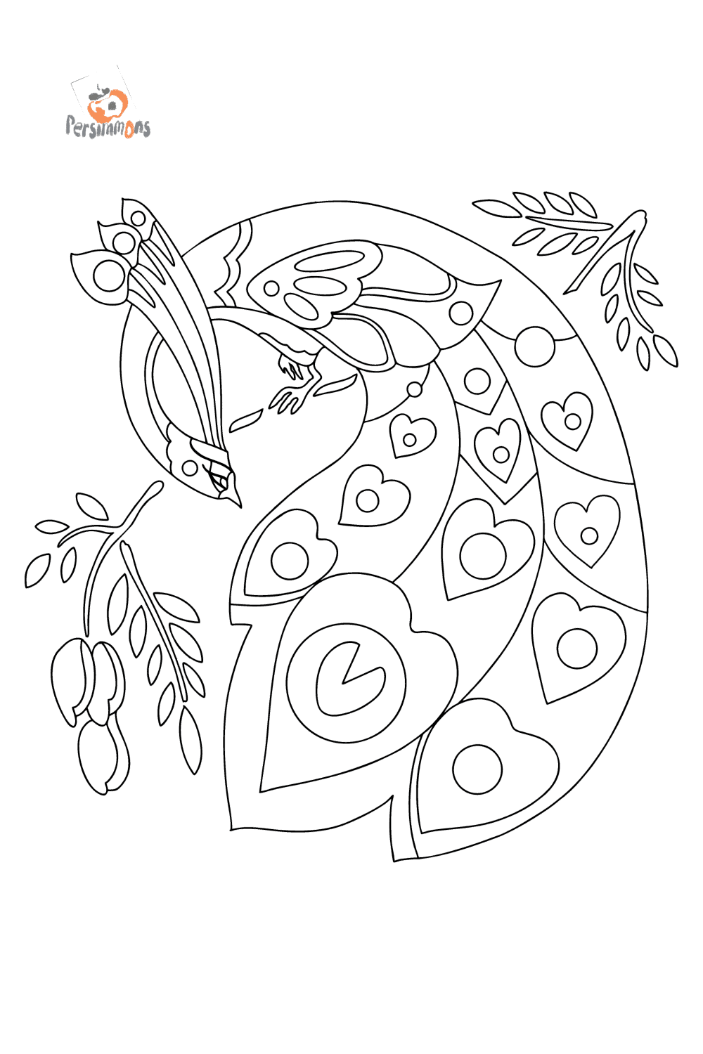 printable peacock coloring pages