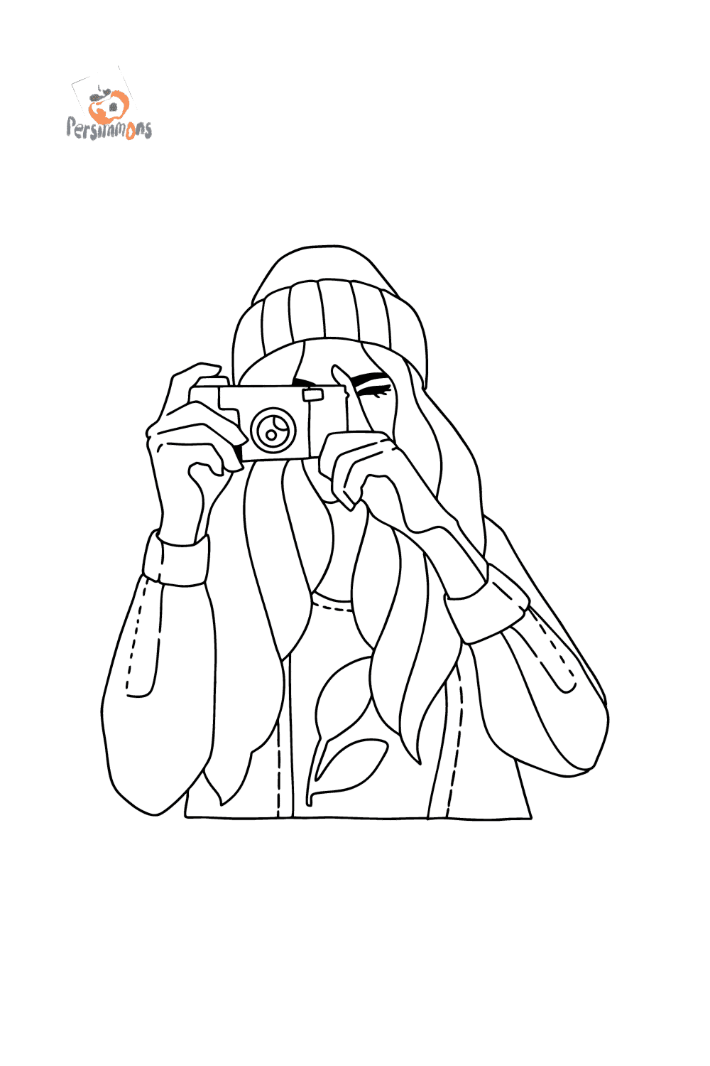 girl-photographer-people-coloring-pages-for-adults-for-free