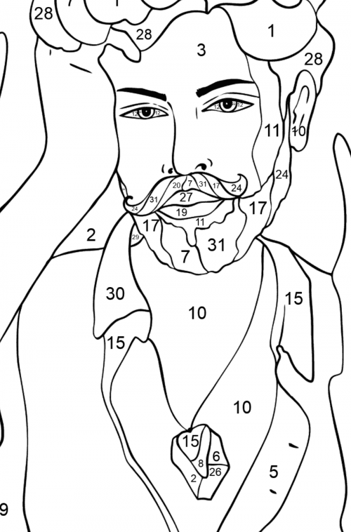 Handsome man - People Coloring pages for Adults for Free