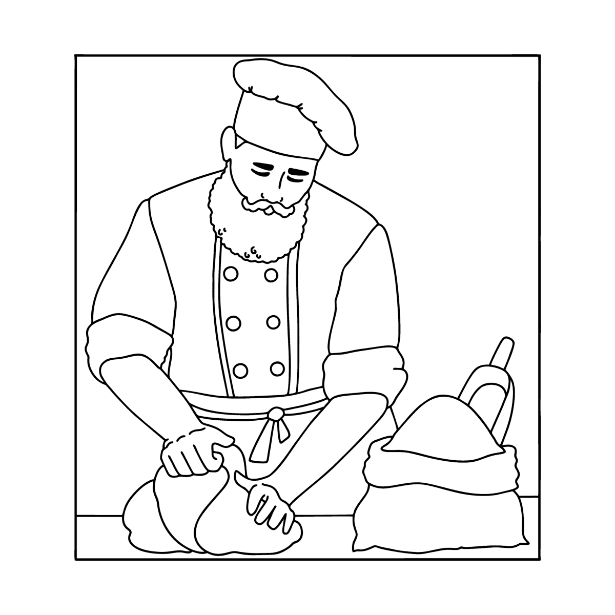 young-baker-people-coloring-pages-for-adults-for-free